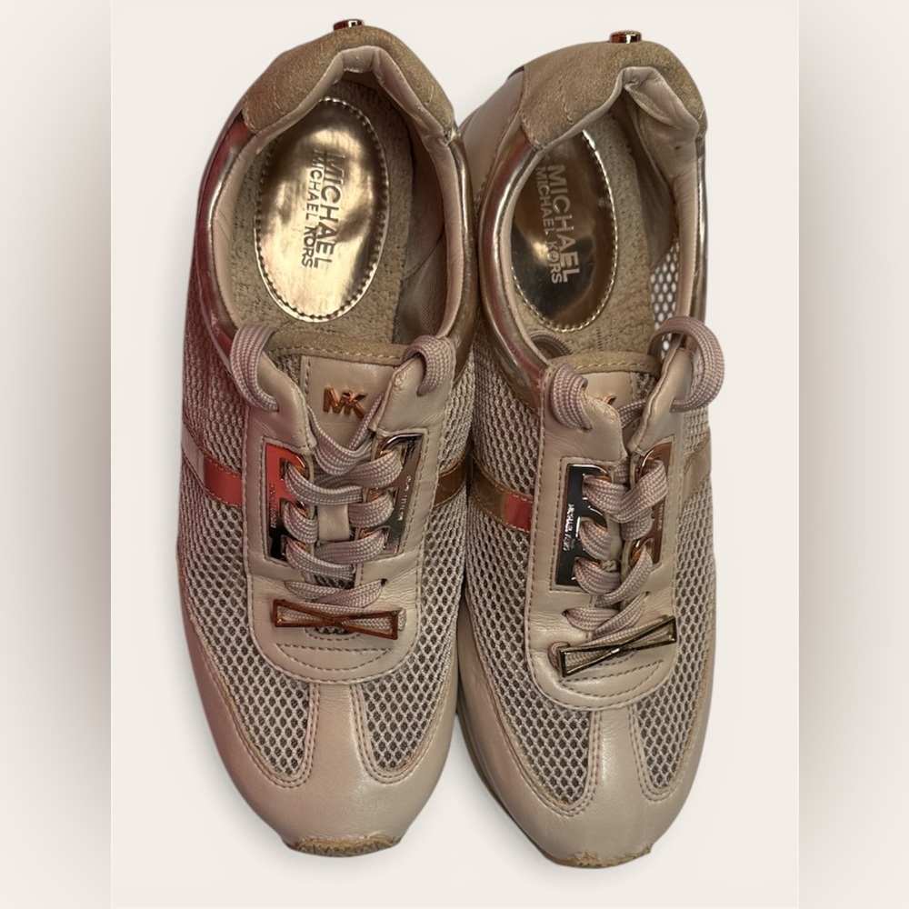 MICHAEL Michael Kors Women's Rose Gold and Beige Sneakers